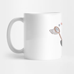 cute panda catching feelings bee and butterfly Mug